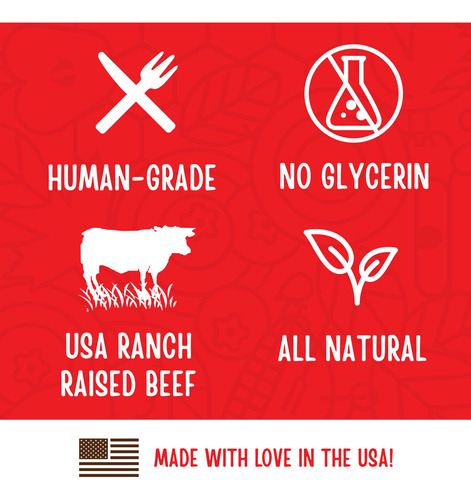 Golosinas Naturales Para Perros De Carne De Res, 397 G