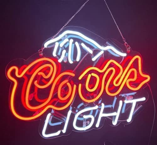 Letrero Neon 24  Coor Light Mountain Sign Acrilico