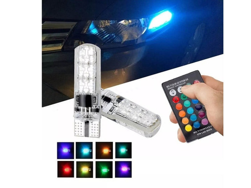 Kit Lamparas Luz Led Posicion Multicolor Rgb Control Remoto