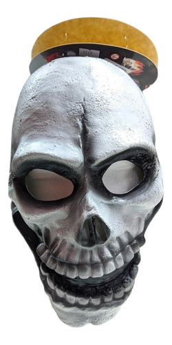 Imagen 1 de 2 de Mascara Esqueleto Calavera Blanca Halloween Latex
