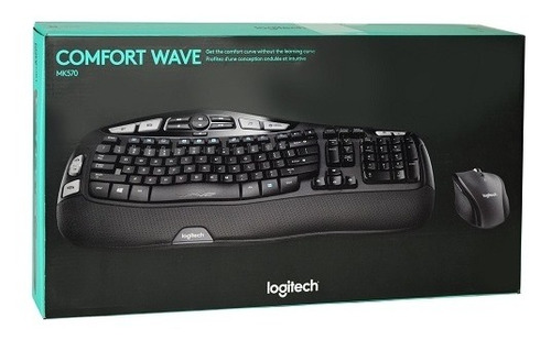 Teclado Logitech Mk570 Comfort Wave + Mouse - Inalambrico