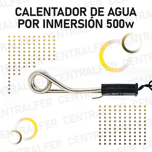 Calentador Eléctrico 500w De Inmersión Para Agua Camping
