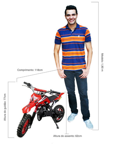 Mini Moto Cross Bz Arena 49cc 2 Tempos Barzi Motors