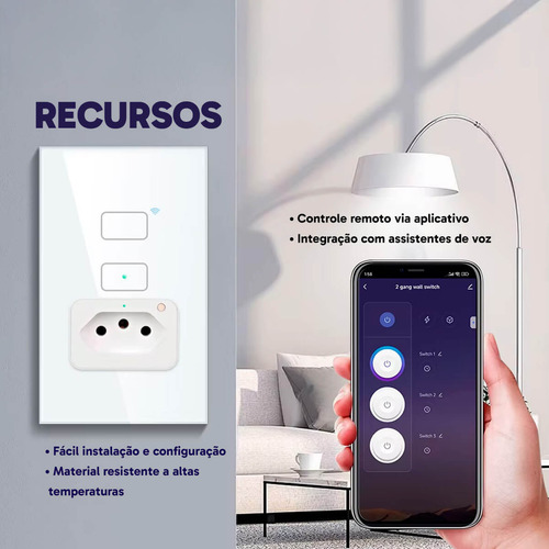 Aitek Interruptor Inteligente Compatível Com Alexa 2.3kw