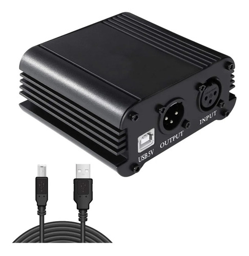 Imagen 2 de 4 de Fuente Phantom Usb Para Microfonos Condenser 48v Hugel
