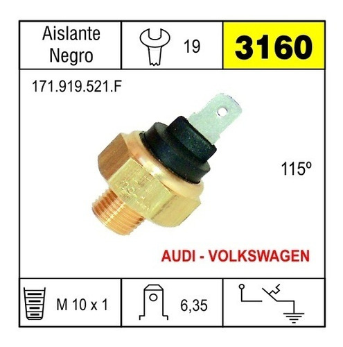 Bulbo Temperatura Crítica Volkswagen Gacel Gl 82/85