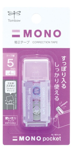 Corrector En Cinta Tombow Mono Pocket Pastel 4 M X 5 Mm
