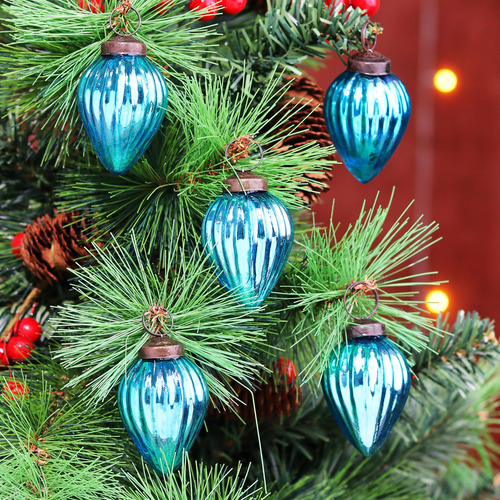 Adornos Navideños Indianshelf Vintage Mercury Turquesa Gl