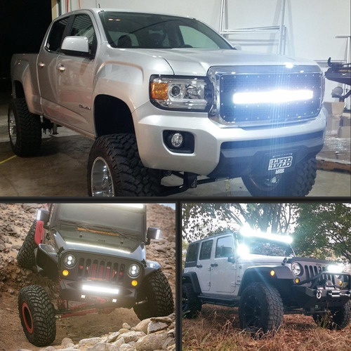 Imagen 8 de 10 de Faro Auxiliar Barra 40 Led Cree 120w Off Road Sumergible Mod.510