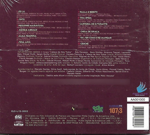 D33 - Cd - Daniela Mercury - Cabeça De Nos Todos - Lacrado