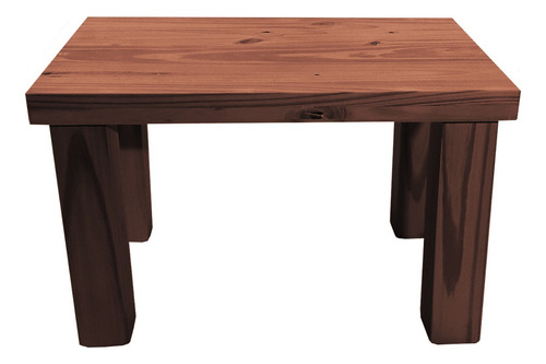 Mesa Ratona Auxiliar Arrime Moderna Madera Maciza 60 Sajo Color Cedro