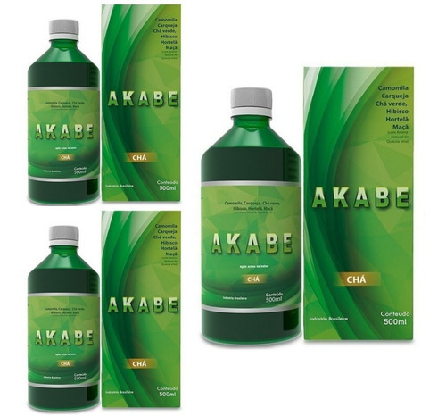 Kit Com 3 Chá Akabe Emagrecedor E Digestivo Original