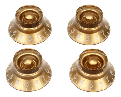 Set De Cuatro Perillas Gibson Prhk-020 Top Hat Knobs Gold Color Dorado
