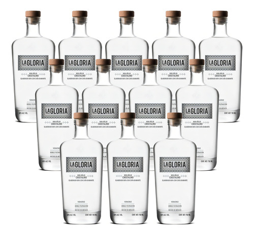 Ron La Gloria Añejo Cristalino, 12 Botellas de 750 Ml