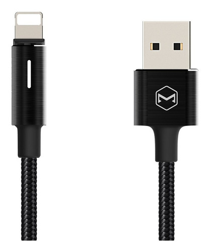 Cable Usb A Lightning Inteligente Con Luz Led Uso Rudo 1.2m