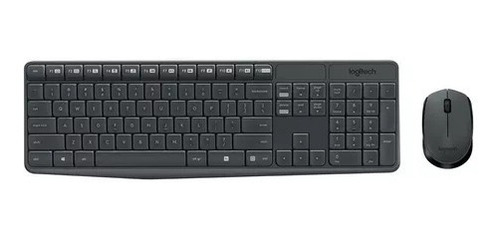  Logitech Teclado Logitech + Mouse Mk235 Wireless Sp Bl