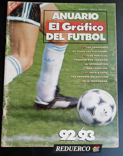 Anuario El Gráfico Del Fútbol 92/93 Edición Especial 72 E (Usado)