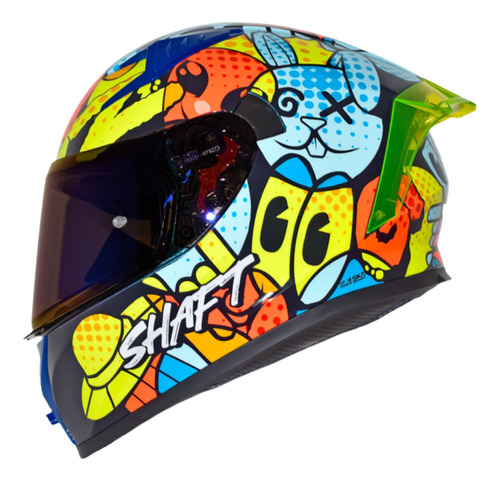 Casco Para Moto Talla S Twist Amarillo Neon 526sp Shaft