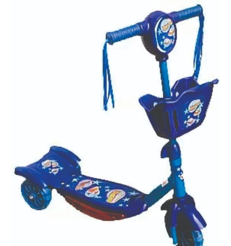 Monopatin Scooter Infantil Luces Musical Con  Canasto