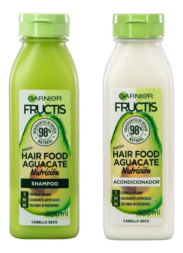 Shampoo + Acodicionador Garnier Fructis Hair Food Aguacate