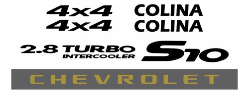 Adesivos Compatível S10 Colina 4x4 2.8 Turbo Resinados R759
