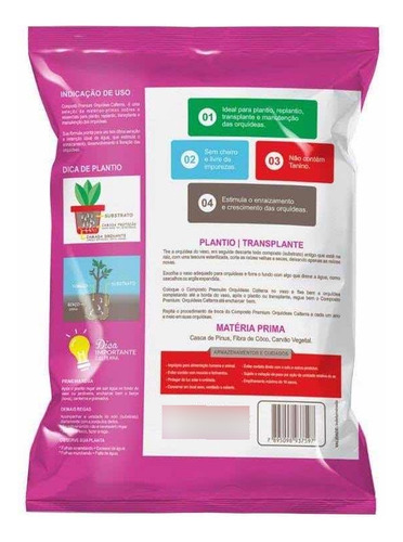 Sustrato compuesto para orquídeas Calterra Premium, 3 kg