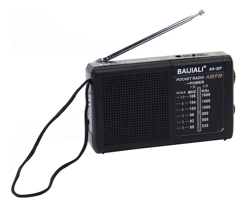Mini Radio Kk257, Batería Aa, Banda De Onda Completa