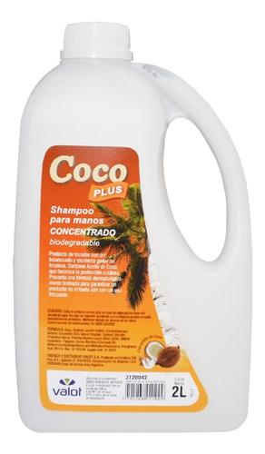 Jabón Líquido Para Manos Concentrado Coco 2lt Valot Oficial