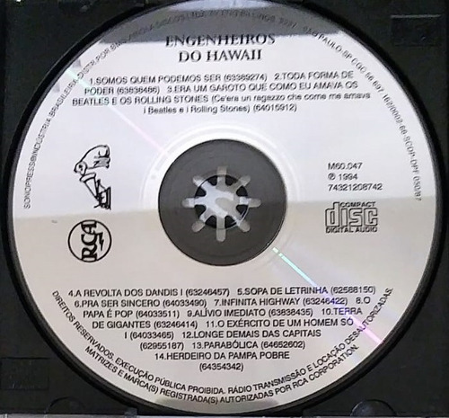 Cd Engenheiros Do Hawaii Acervo (Usado)
