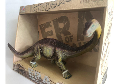 Juguete Dinosaurio Brontosaurio Goma Realista 30 Cm.