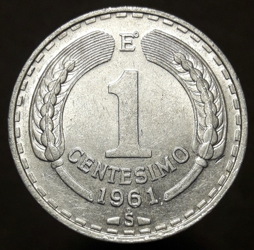 Moneda Chile 1 Centésimo De Escudo 1961 