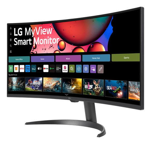Monitor LG Myview Smart 34sr60qc-b Tela Curva 34 Quadhd 2k Cor Preto 127/220V
