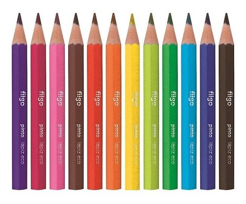Imagen 3 de 3 de 6 Lapices Colores Filgo Pinto Cortos Sin Madera Brillantes