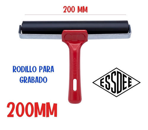 Rodillo Para Grabado Essdee 20 Cm Caucho Xilografia Linoleo