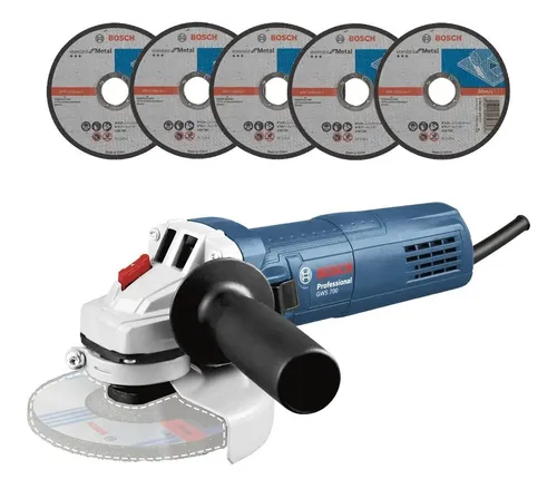 Esmeril angular Bosch GWS 700 710W con 5 discos