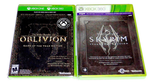 Lote 2 Vj The Elder Scrolls Iv Oblivion Y V Skyrim Xbox 360