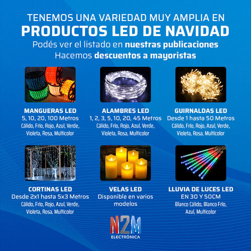 Cortina Luces Led 4 Mts Blanco Calido 220v Navidad Premium
