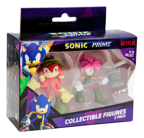 Muñecos Minis De Sonic Sega X2 6cm Amy Y Knuckles Febo