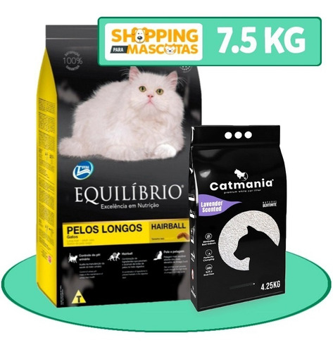 Imagen 1 de 2 de Equilibrio Gato Pelo Largo 7.5 Kg /shoppingparamascotas