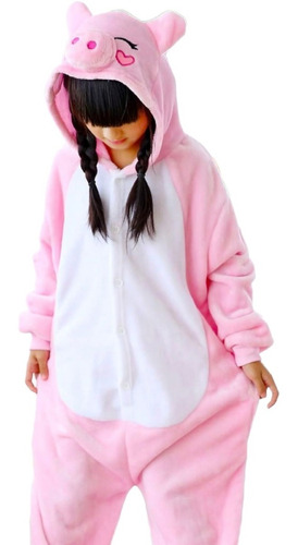 Pijama Mameluco Kigurumi Cosplay Puerquito Cerdito Niña Niño