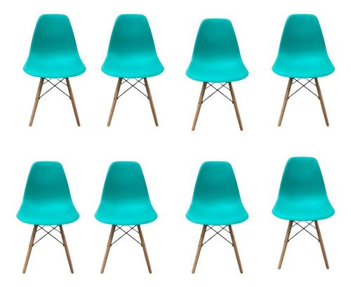 Set De 8 Sillas Eames  Modernas Minimalista 