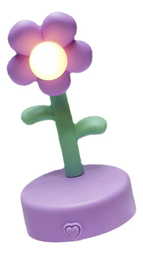 Lámpara De Mesa De Flores, Luz Nocturna, Con Pilas,