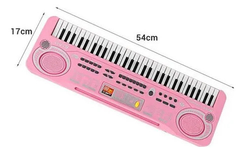 Piano Infantil Niña Educativa Karaoke Rosa 37 Niños B