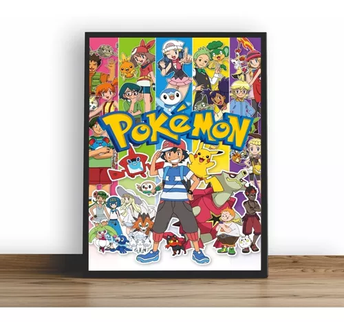 Pokémon: Pôster/Mural com imagens de todos os pokémons