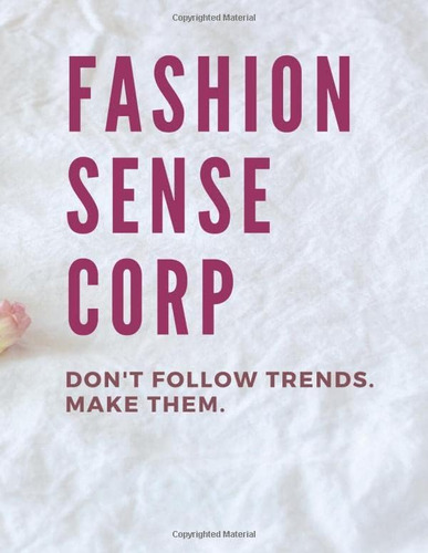 Libro: Fashion Sense Corp Notebook Journal: Vol.8 Fashion De