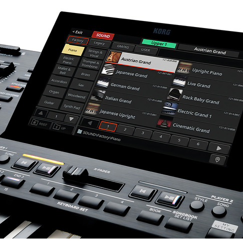 Teclado Korg PA5x 61, 61 teclas, arranjador profissional, cor preto