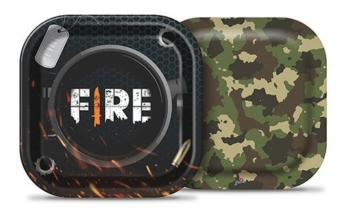 Imagem 1 de 1 de Prato De Papel Quadrado 18cm - Festa Free Fire - 08 Unidades