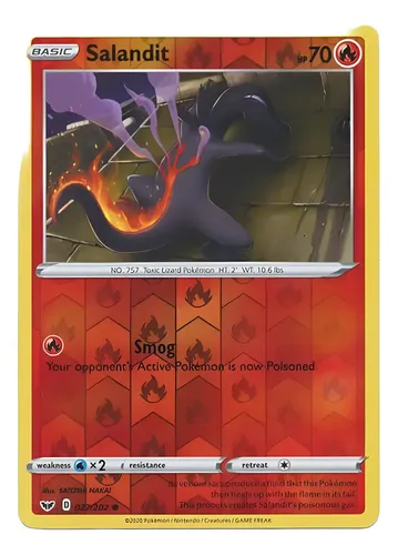 pokemon card salandit - 139/197 - Obsidian Flames reveal it Pokemon Trading Card Game Obsidian