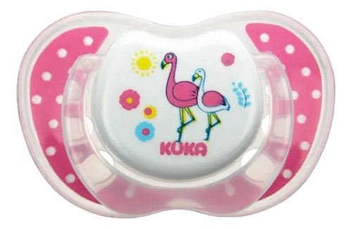 Kit Chupeta Kuka Lumina Rosa 0-6m Ortodontico 2092