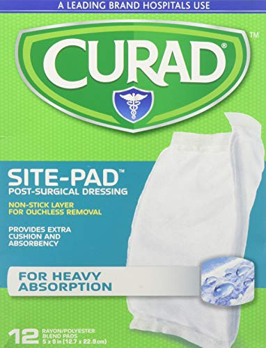 Curad Sitepad Cirugía Aderezos 5 Pulgadas X 9 Bacut